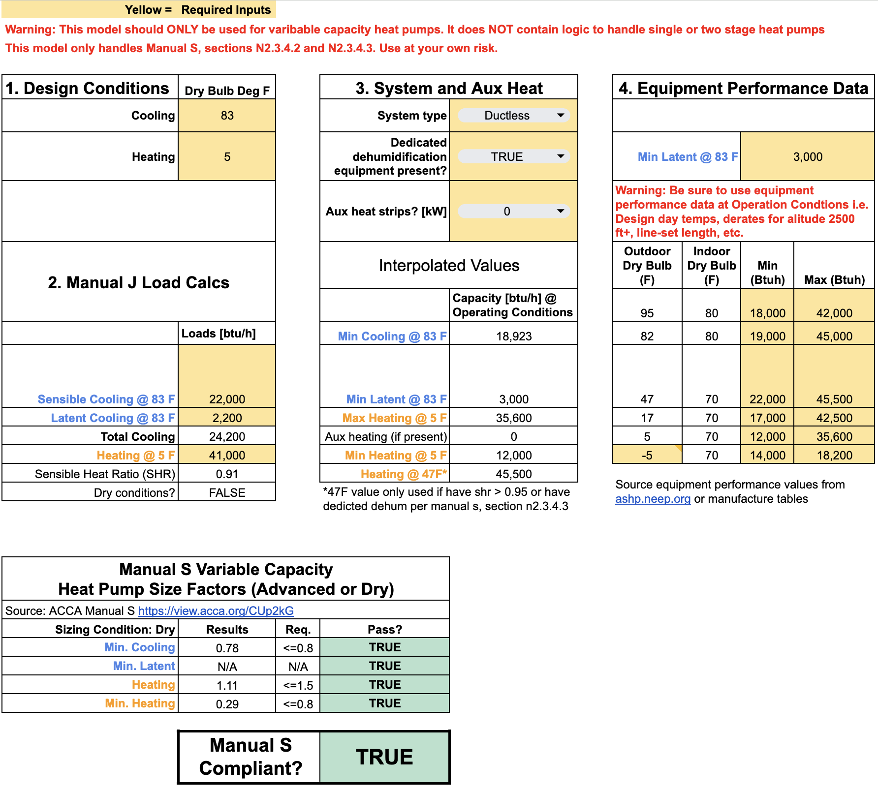 Amply free manual S varibale capacity heat pump sizing spreadsheet Amply free manual S varibale capacity heat pump sizing spreadsheet